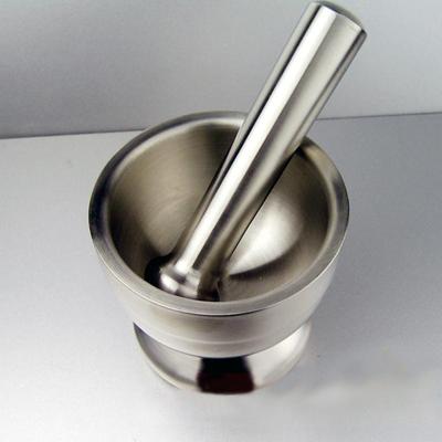 Mortaio Pestello Pila per Impastare Vaso Aglio Macina Spezie Farmacia Erbe Ciotola Macinino