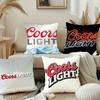 Beer C-Coors Pillow Case Plush Fabric Soft Pillowcase Double Sided Print Cushion Cover Household Gifts