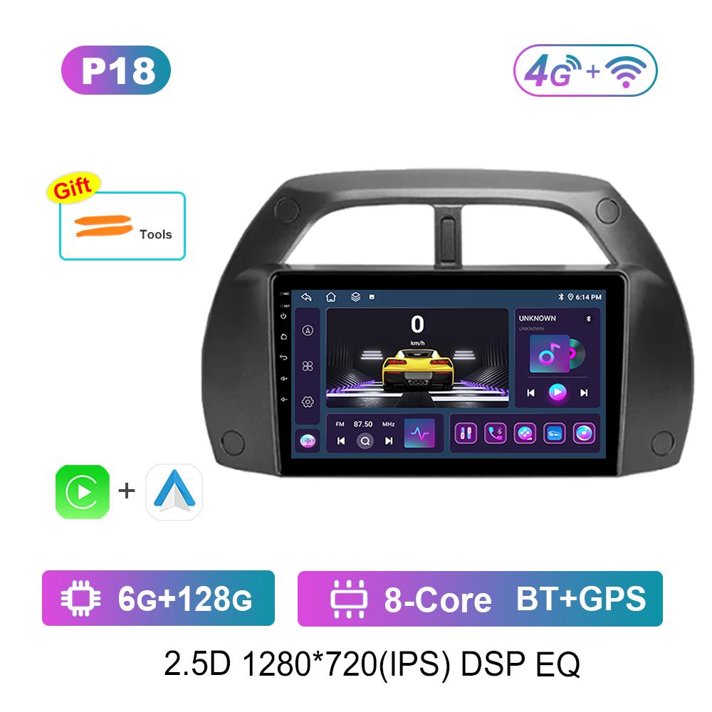 Android OS 9'' for Toyota RAV4 2 CA20 CA20W XA20 2000 - 2003 BT GPS Navi WiFi Car Audio Multimedia Player DSP Stereo IPS Screen