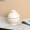 Painted Round Vase Resin Handicrafts Flower Pots Table Decoration Modern Flowers Arrangement Floral Vases Room Aesthetic Decor