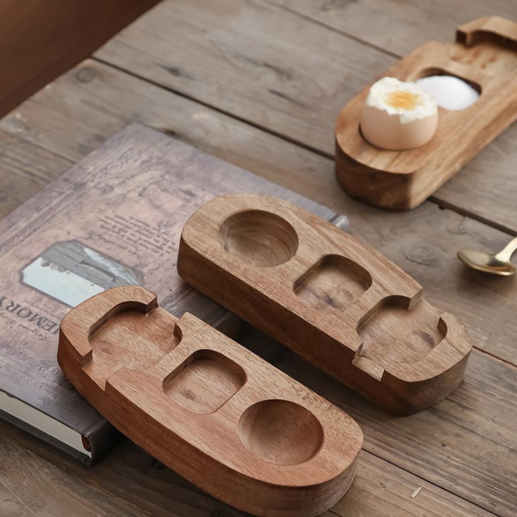 Egg Tray with Egg Cup Holder, Kitchen Gadget for Breakfast Display