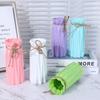 Simple Plastic Imitation Ceramic Vase Home Decoration Vase Decoration Crafts Hemp Rope Tied Solid Color Flower Arrangement Vase