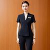 Women's Summer Elegant Suit Set - Stylish Co-ord Skirt for Beauty Salon & Jewelry Store Staff