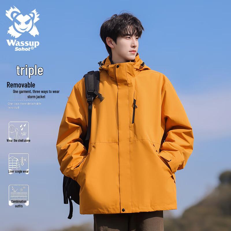 

Wassup Sohot Men s 3-in-1 Outdoor Jacket 4XL