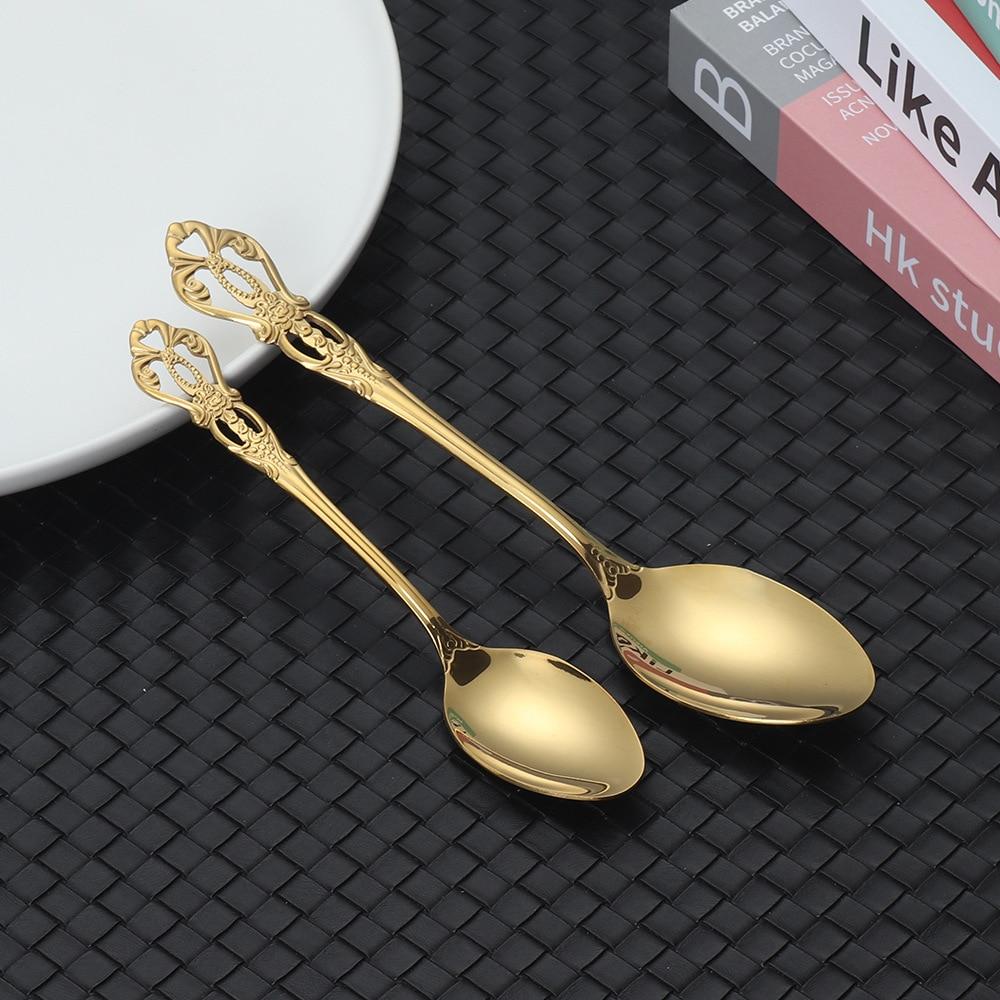 Royal Tableware Set Embossed Retro Stainless Steel Knife, Fork, Spoon Hotel Western Food Knife, Fork CST