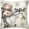 Nordic Christmas Snowman Pillowcase Linen Sofa Cushion Pillowcase New Style Christmas Pillowcase
