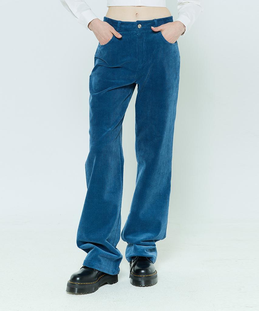LARTIGENT L6 Corduroy Straight Pants(Blue)