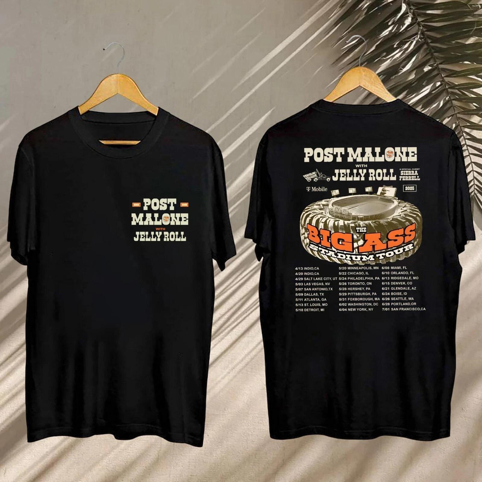 Post Malone Tour 2025, Big Ass Stadium Tour & Jelly Roll Gift for Fan Music love S