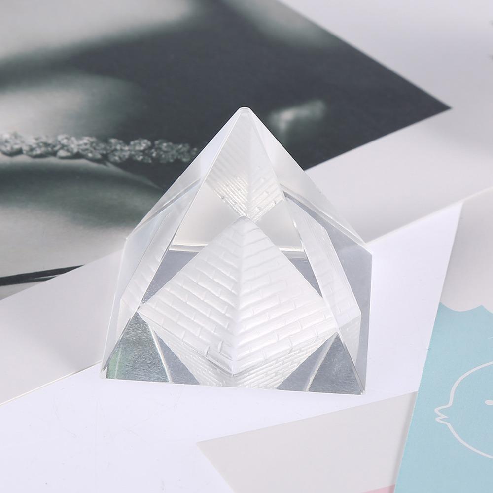1.57 Inch Height Crystal Pyramid Figurine Crystal Pyramid Ornament  Home Decoration