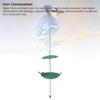 Hanging Bird Feeder Green Metal Large Capacity Umbrella Top Hanging Bath Tray for Outdoor Garden