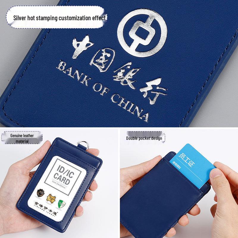 Γνήσιο Δερμάτινη Θήκη Ταυτότητας & Καρτών με Κορδόνι για Εργασία, Φοιτητές & Κάρτες Λεωφορείου