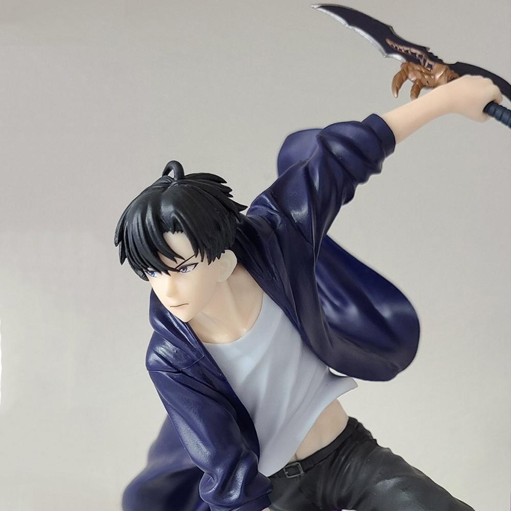 Solo Anime Figure Sung Jinwoo Battle pose Action Figure Sung Jin Woo figurine PVC Model handsome Collection Adult Boy Toys Gifts