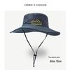Fisherman Sun Protection Embroidered Outdoor Cowboy Hat for Camping and Mountaineering
