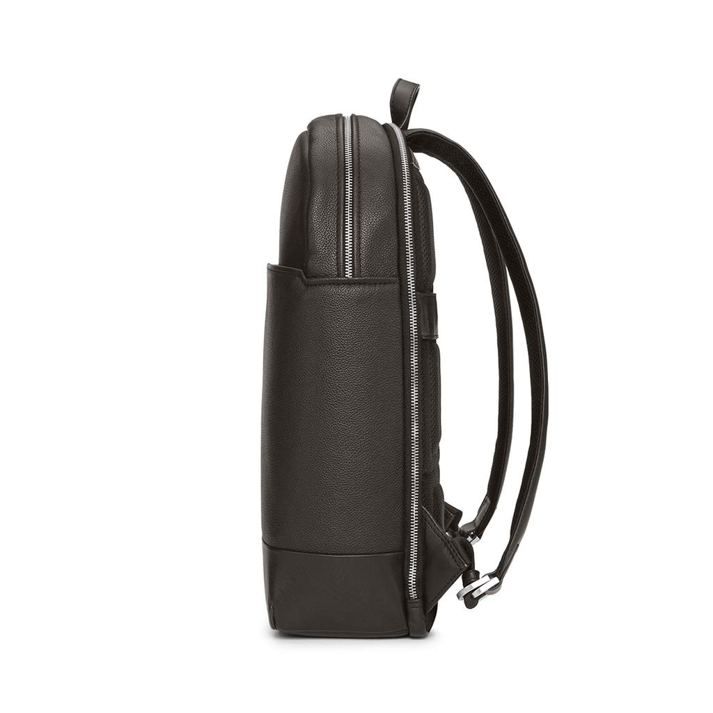 Moleskine ET84CMRTBKBK Classic Match Round Top Backpack, Leather Business Backpack, Wood Brown