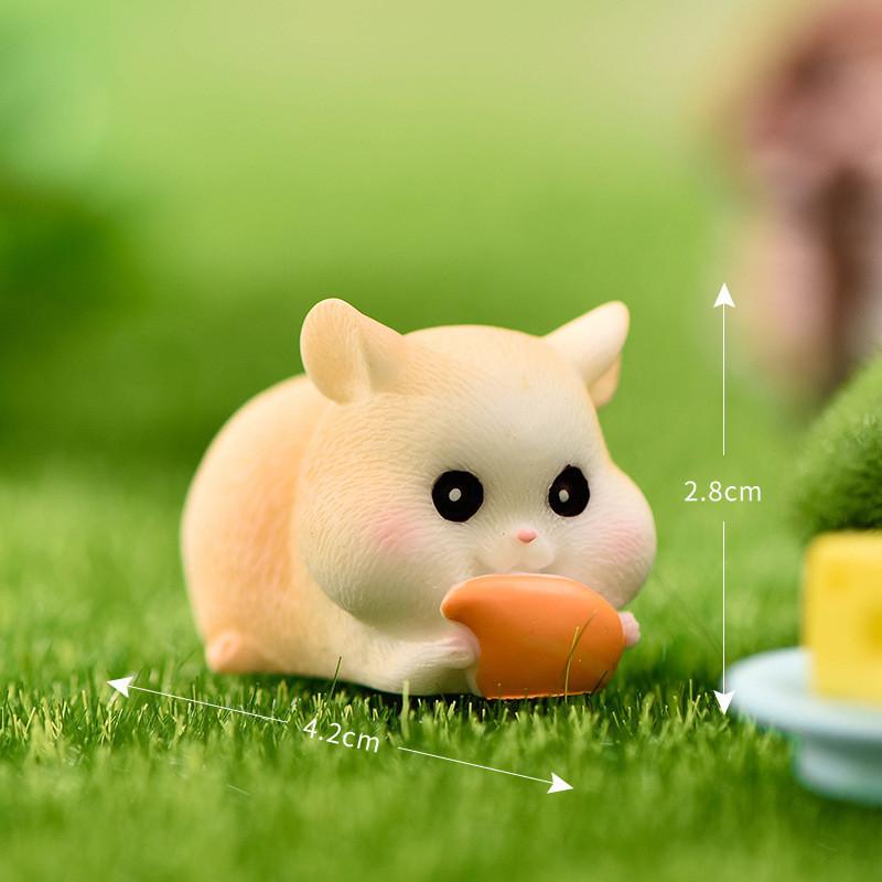 Charming Resin Hamster Ornaments Ideal For Diy Micro Landscape Projects