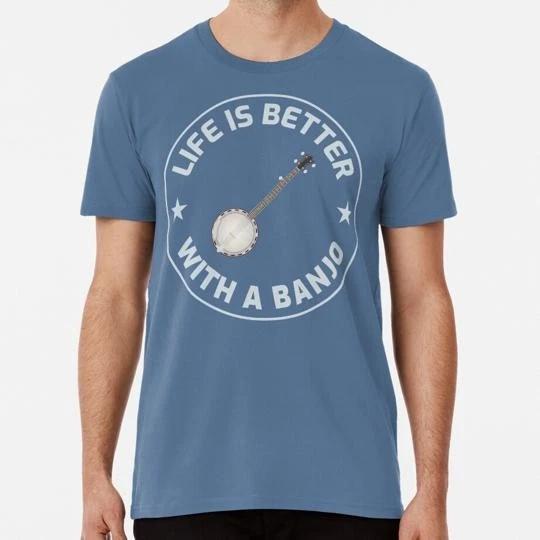 Banjo Bluegrass Music Traditional Musician Funny Gift S-5XL Made in USA T-Shirt 4XL