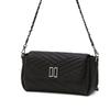 Daks Schwarze Dd Logo Leder Kette Schulter   Crossbody Tasche Dcwa6e761bk