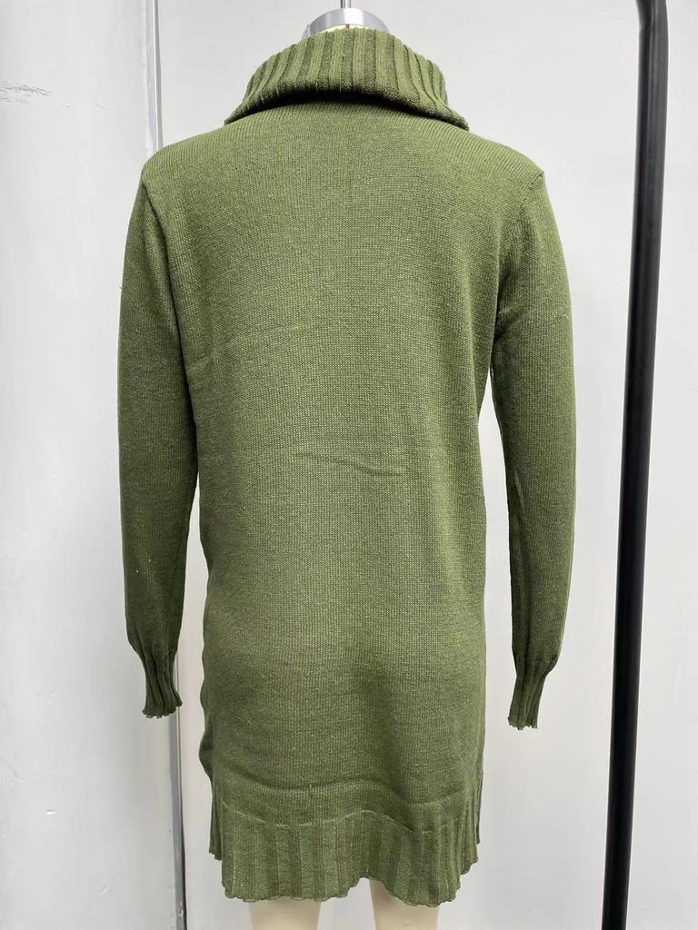 Pulovere moi elegante de bază tricotate topuri modă toamnă și iarnă guler înalt guler rotund tricotat pulover casual cu mânecă lungă pulover