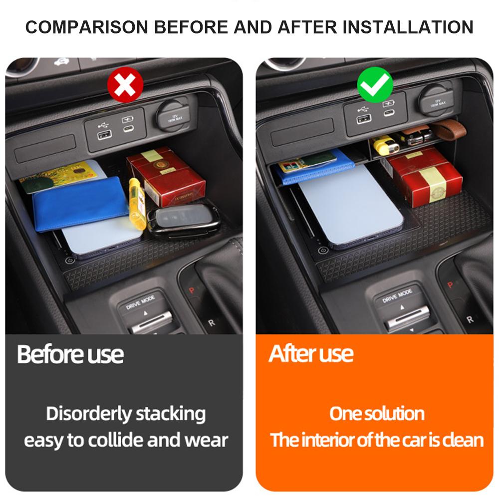 for Honda CRV CR-V 2025 2025 2025 Center Console Organizer Tray ABS Insert Console Storage Box Divider Car Accessories