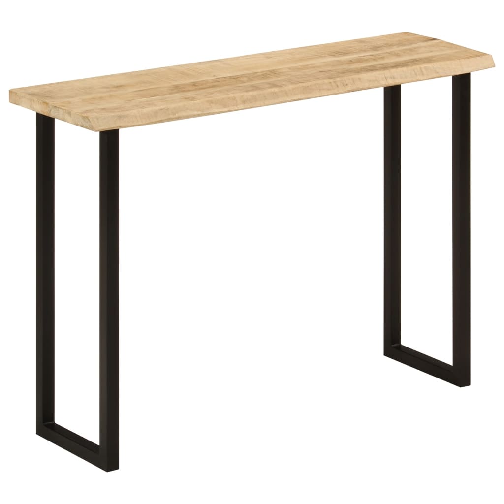 Console Table with Live Edge 105 x 33 x 76 cm Solid Mango Wood