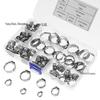 85-Piece 304 Stainless Steel Single Ear Hose Clamp Set (5.8-21mm)