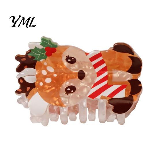 Accessori Leggeri per Capelli per Natale Pinza a Artiglio Donna, Fantasie Carine Antiscivolo Tenuta Forte Babbo Natale Pinza Squalo, Fermagli Decorativi