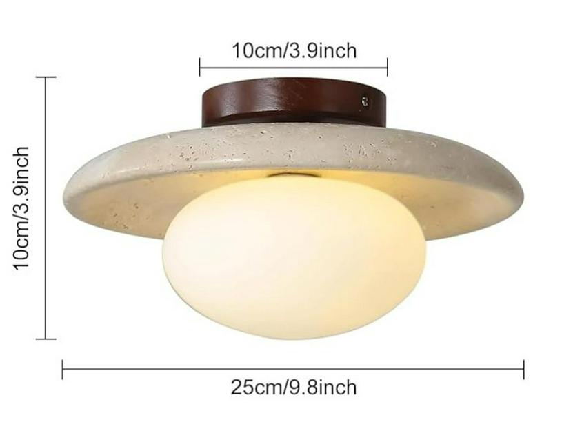 Wabi-Sabi Mid-Century Creme Wandlampe für Schlafzimmer oder Wohnzimmer