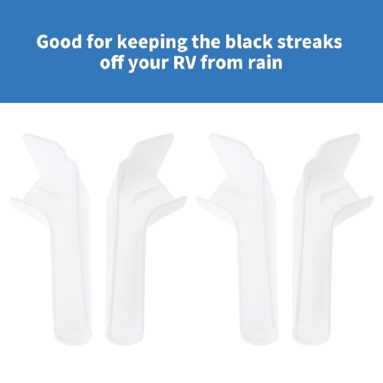 Easy Installa Campers Gutter Extensions Rain Gutter Spouts Directs Rainwater Away from Trailer Motorhome Extender 4pcs