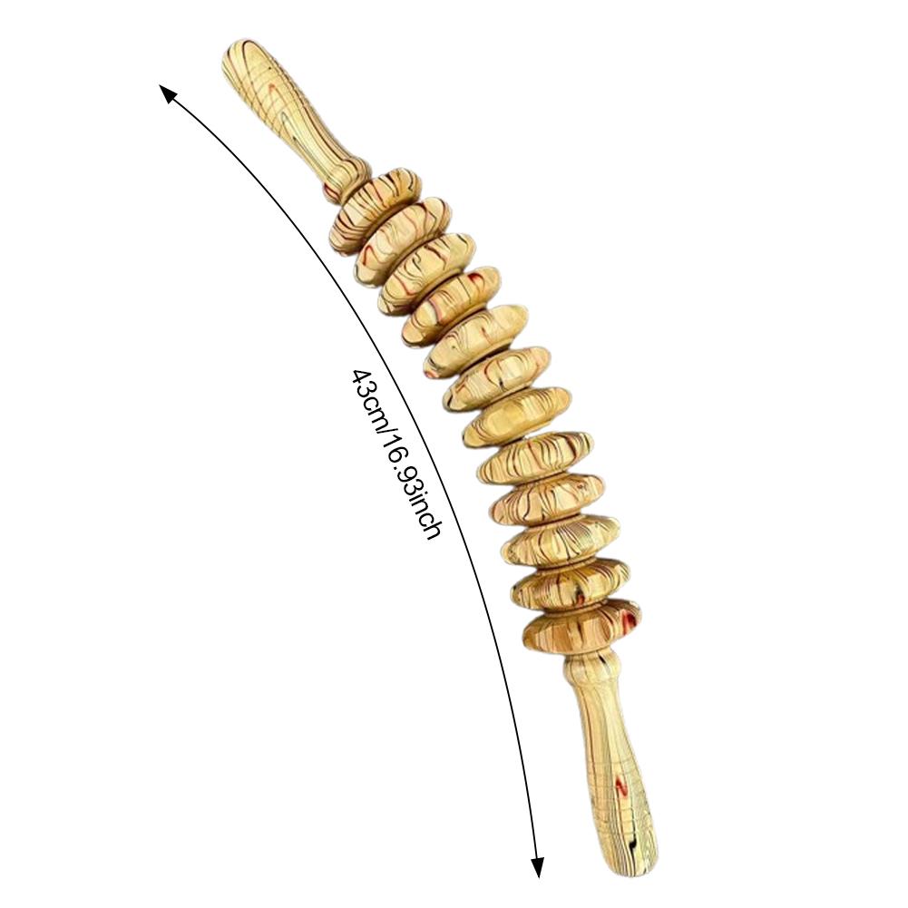 9/12 Rollen Holz-Bauchmassagegerät, Hand-Roller-Stick, Triggerpunkt, manuelle Massagewerkzeuge aus Holz zur Linderung von Cellulite-Körpermuskelschmerzen