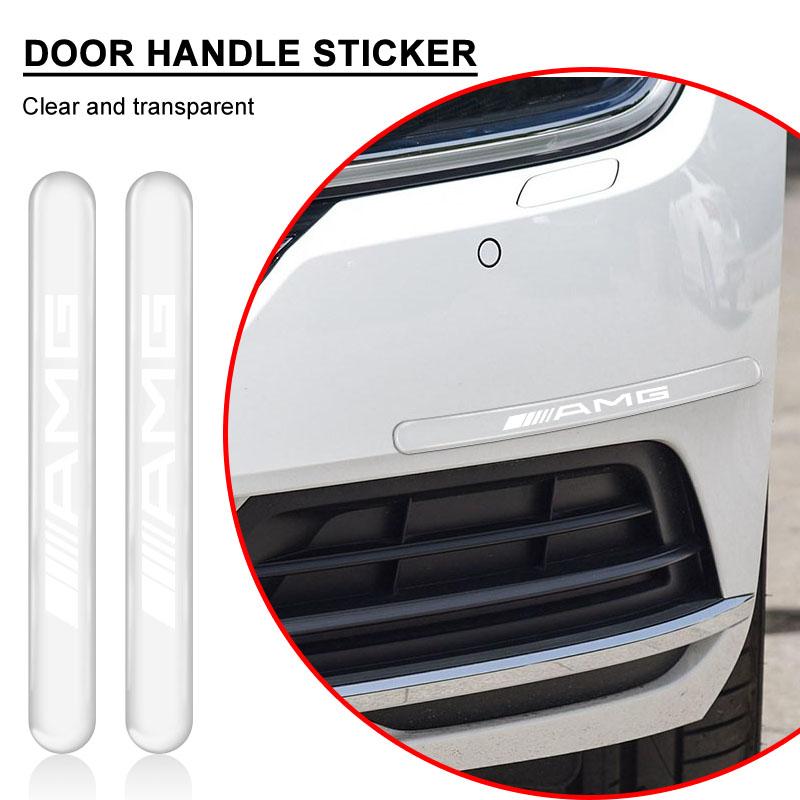 AABIF1 4PC Transparent Car Door Handle Sticker Decoration Protector Film Stickers For Mercedes-Benz W213 W212 W220 W221 W222 W108
