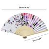 Large Folding Hand Fan Vintage Floral Fan for Women Girls Wedding Festival Dance Gift Performances Home Decorations