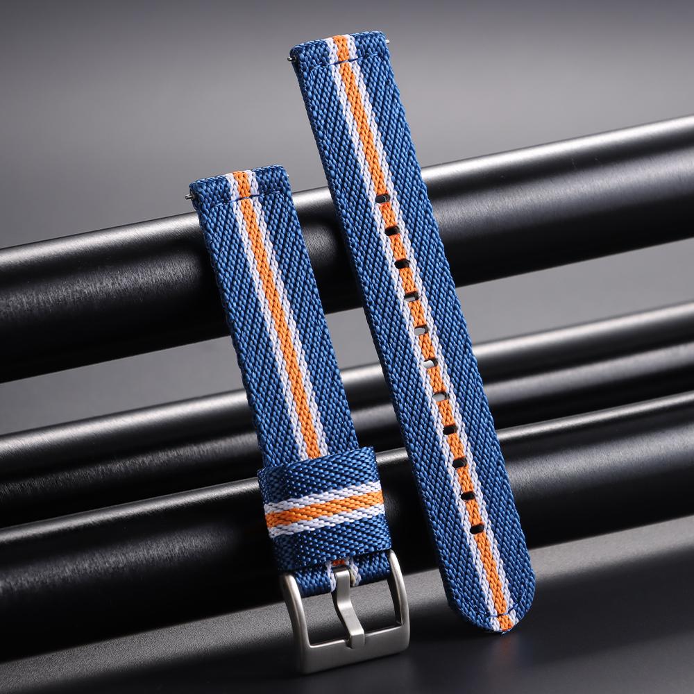 Nylon Strap 20 22mm for Tudor for Omega Watch Band  for Seiko Canvas Fabric Band Men Woven Military Sport Quick Release Bracelet