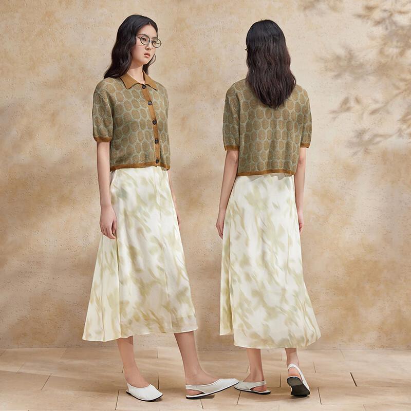 Broadcast Women's Retro Jacquard Polo Knit Top