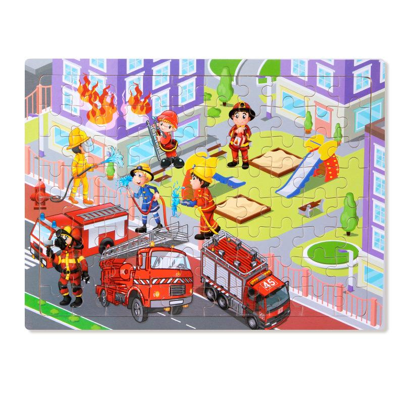 Wooden puzzle children animal cartoon fairy tale plane puzzle baby early education puzzle building block toy