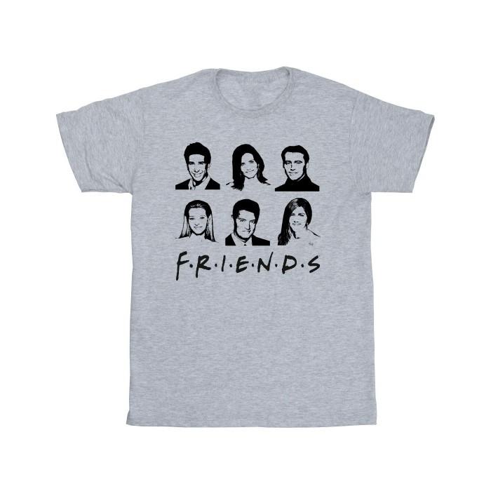 Friends Mens Faces Logo T-Shirt