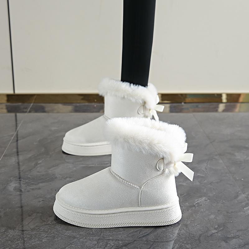 Large Size Snow Boots Women's New Winter Casual Furry Warm Thick-soled Cotton Boots