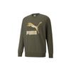 Sweatshirts Men's Army Green Crew Neck Moderate Regular 531367-44