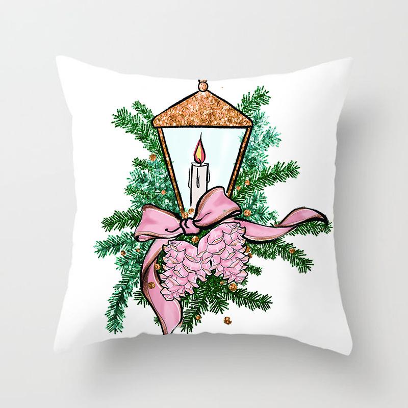 Christmas Throw Pillow Covers Holiday Home Sofa Decoration Pillow Cushion Cover