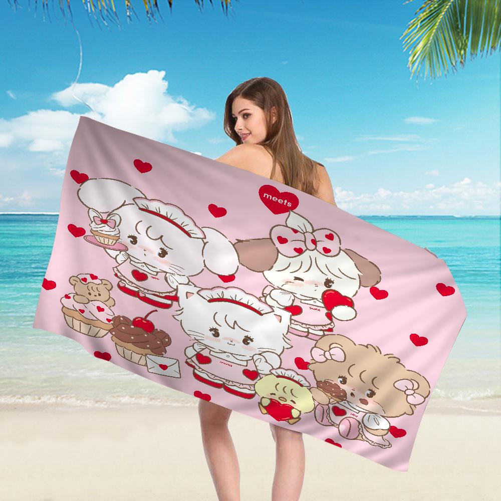 Mikko Anime Beach Towel For Kids Personalized Bath Towel Pool Towel Vacation Gift Picnic Towel Party Gift