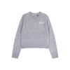 In-Stock MARDI Spring V-Neck Satin Black Heart Casual Sweater for Women