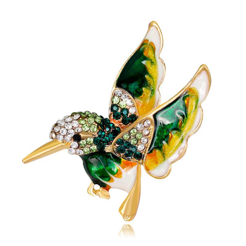 Minimalist Bird Brooch with Alloy and Enamel Design - Versatile and Stylish Accessory