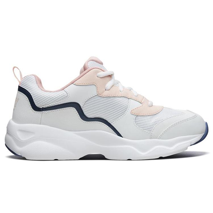 Skechers D'LITES AIRY Textile, Leather Lace Up Low Top Chunky Sneakers Women's White 66666231-WMLT