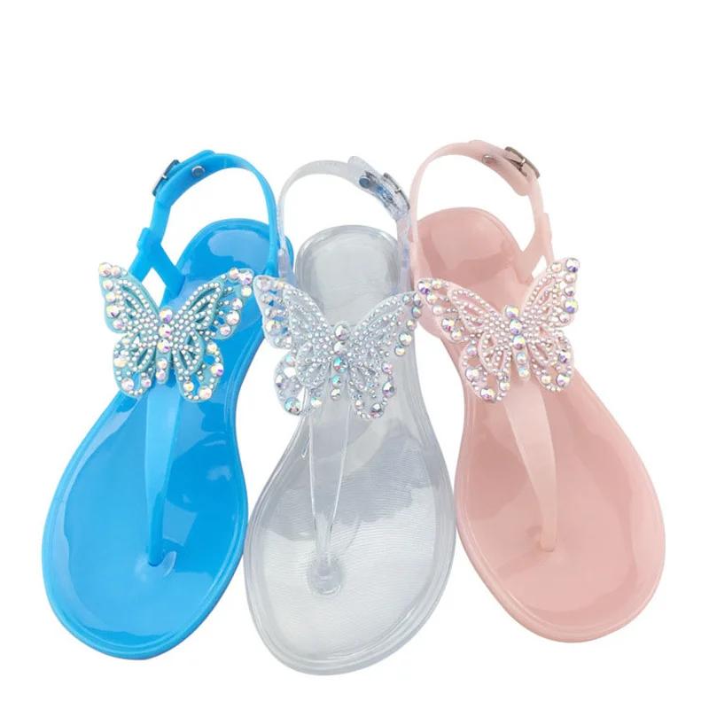 Populære Gjennomsiktige Sko Damesko Jellysko Strandferie Sandaler 2024 Nye Enkle Trendy Flatsko Dame Flip-flops Chaussure Femme