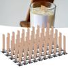 50 Pezzi Stoppini per Candele in Legno 2,4 X 0,5 Pollici Professionali Portatili per Candele Fai-da-te per la Casa con Base Metallica