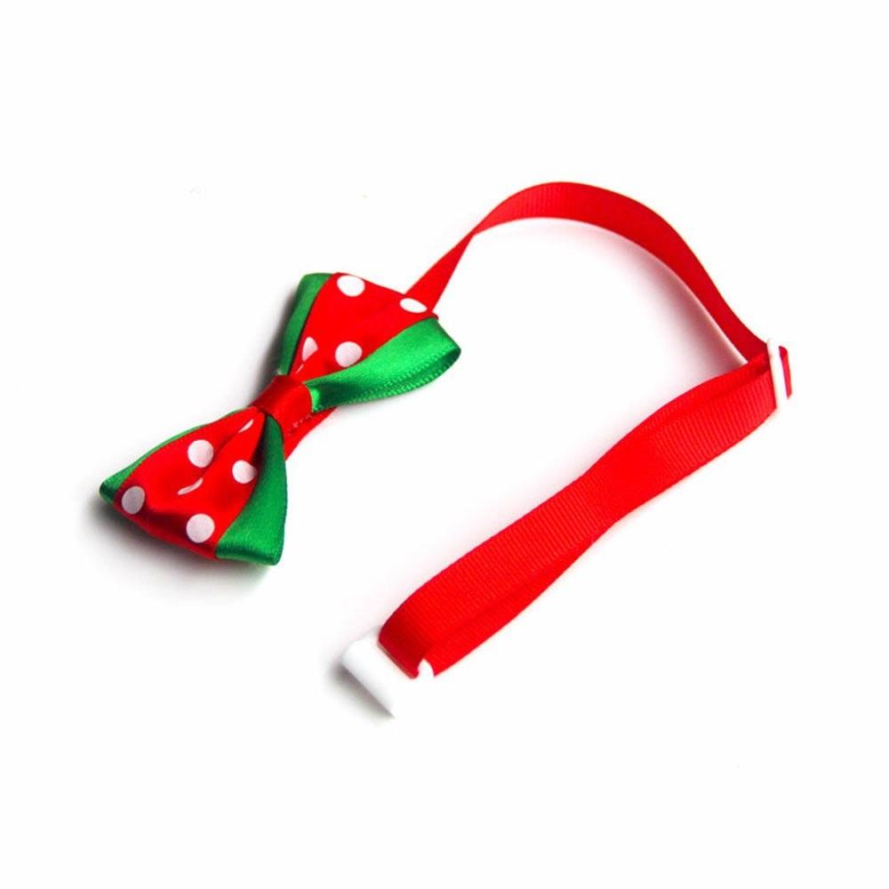 1pc Multi-Pattern Cloth Pet Bow Puppy Necklace Christmas Decor Prop Personilzed Safe Adjustable