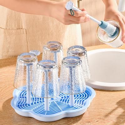 Tassen-Trockengestell, Flaschentrockner, 6 Halter, Aufhänger, Abtropfgestell, Glasständer für