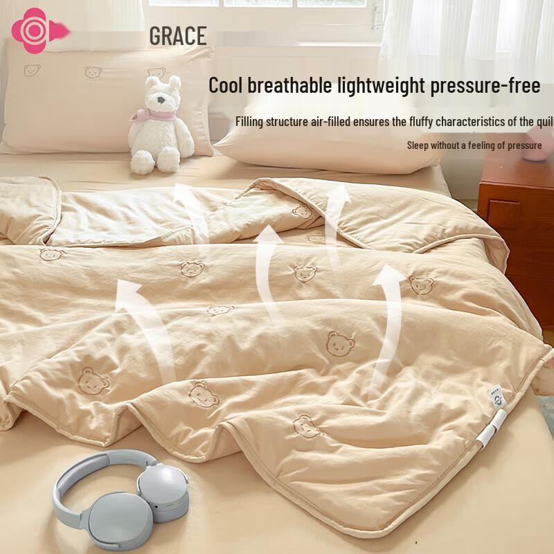 Jelyya Bestickte gewaschene Baumwolle Sommerdecke