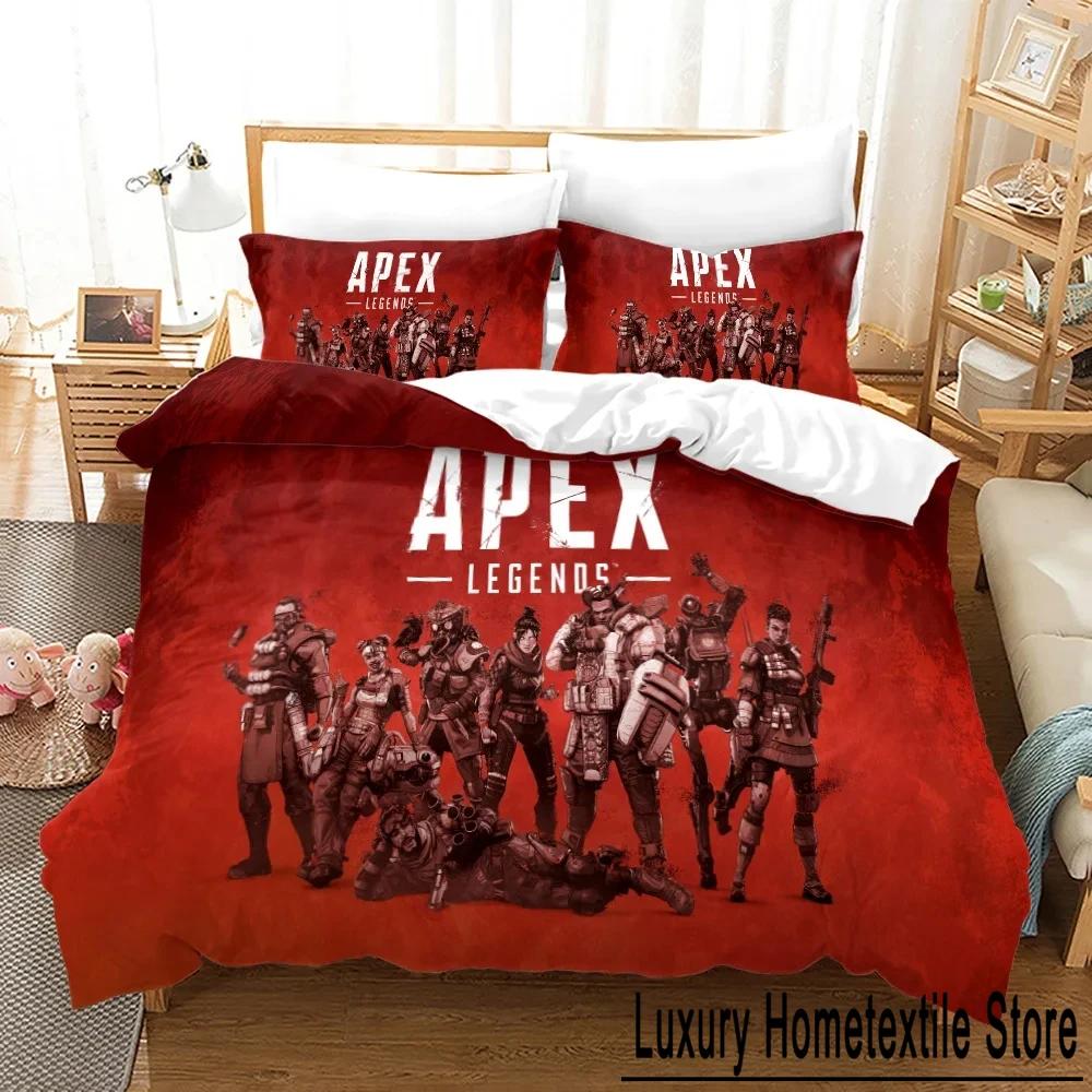 Jessica Chen Unisex 3D Print Apex Legends Bedding Set Duvet Cover Bed Set Quilt Cover Pillowcase Comforter King Queen Size Boys Adult Bedding Set