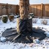 Protective Barrier for Young Trees Palm Tree Root Protector, 3-Layer Winter Freeze Cover with Ground Stakes, Insulation Trunk Wrap Shrubs Garden
