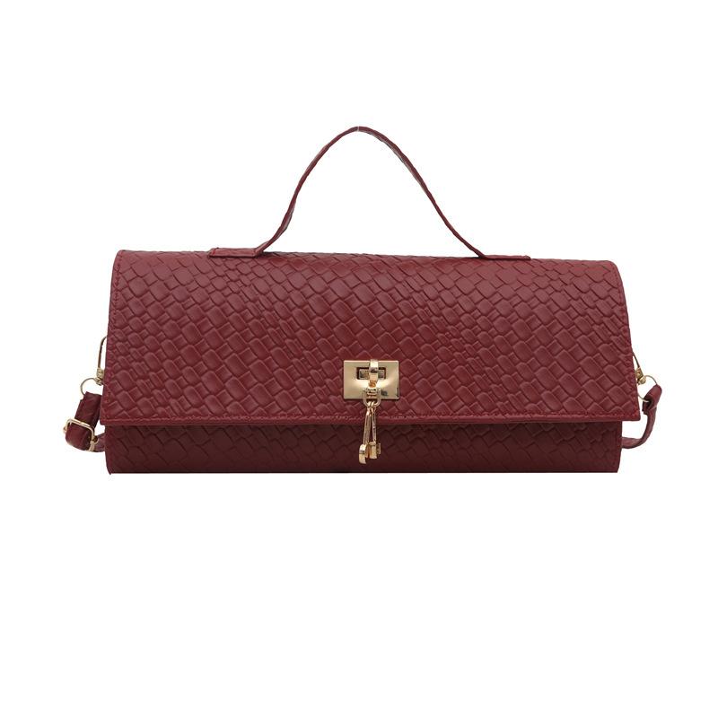 Frühling und Sommer neue strukturierte gewebte Muster Mode Handtasche personalisierte Schultertasche Umhängetasche minimalistischer Stil kleine quadratische Tasche